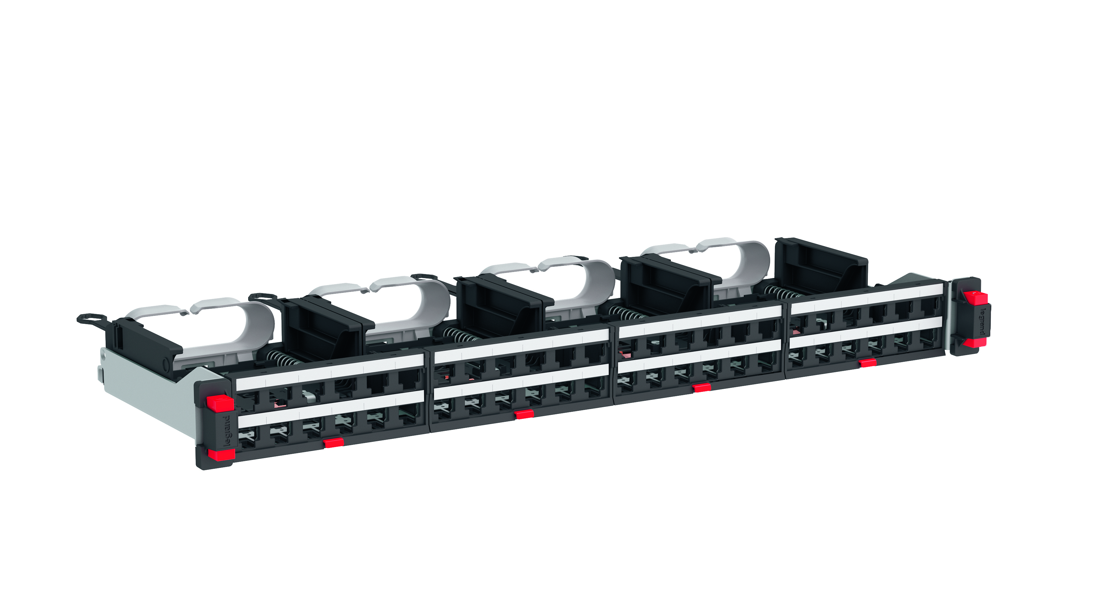 LCS3: prazan 19" patch panel za asembliranje, 1U za 48xRJ45, FTP/STP