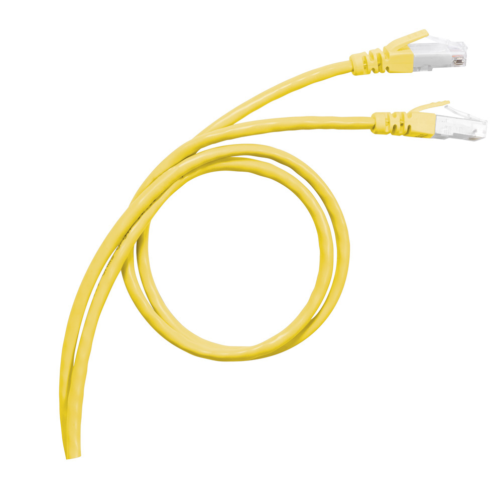 LCS3: kabl za pecovanje, S FTP, CAT 6a, RJ45+RJ45, 100 Oma, zuti, PVC 3m