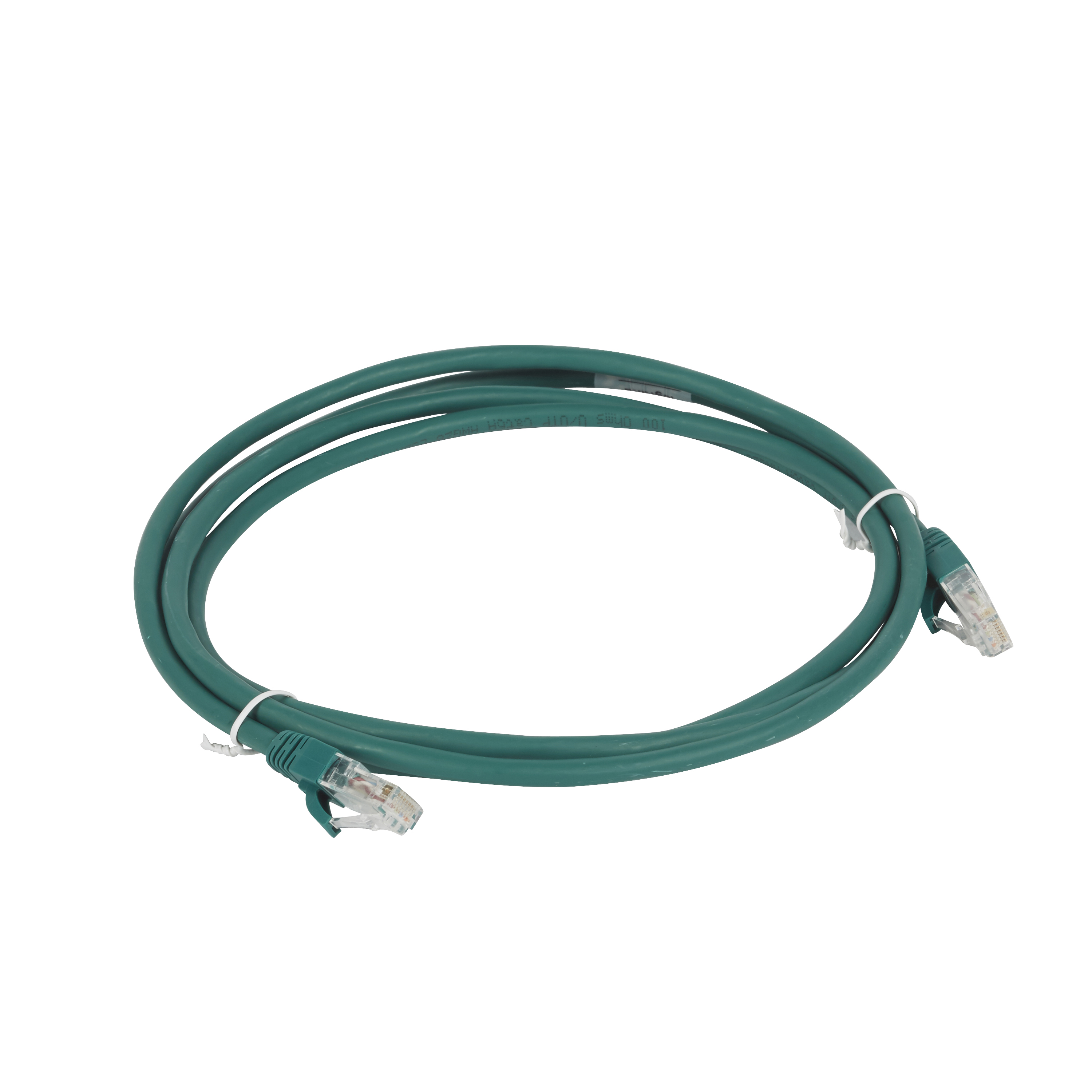 LCS3: kabl za pecovanje, U UTP, CAT 6a, RJ45+RJ45, 100 Oma, zeleni, LSOH 2m