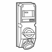 HYPRA: uticnica sa rastavljacem i prostorom za modularnu opremu, 3P+E, 380...415V, 32A, IP 66/67, ugradnja na zid