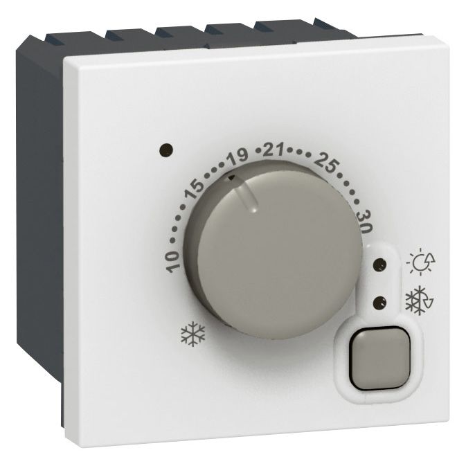 Mosaic: elektronski termostat opseg 5 do 30°C, beznaponski kontakt, izbor rezima rada grejanje/hladjenje, 2M, bela