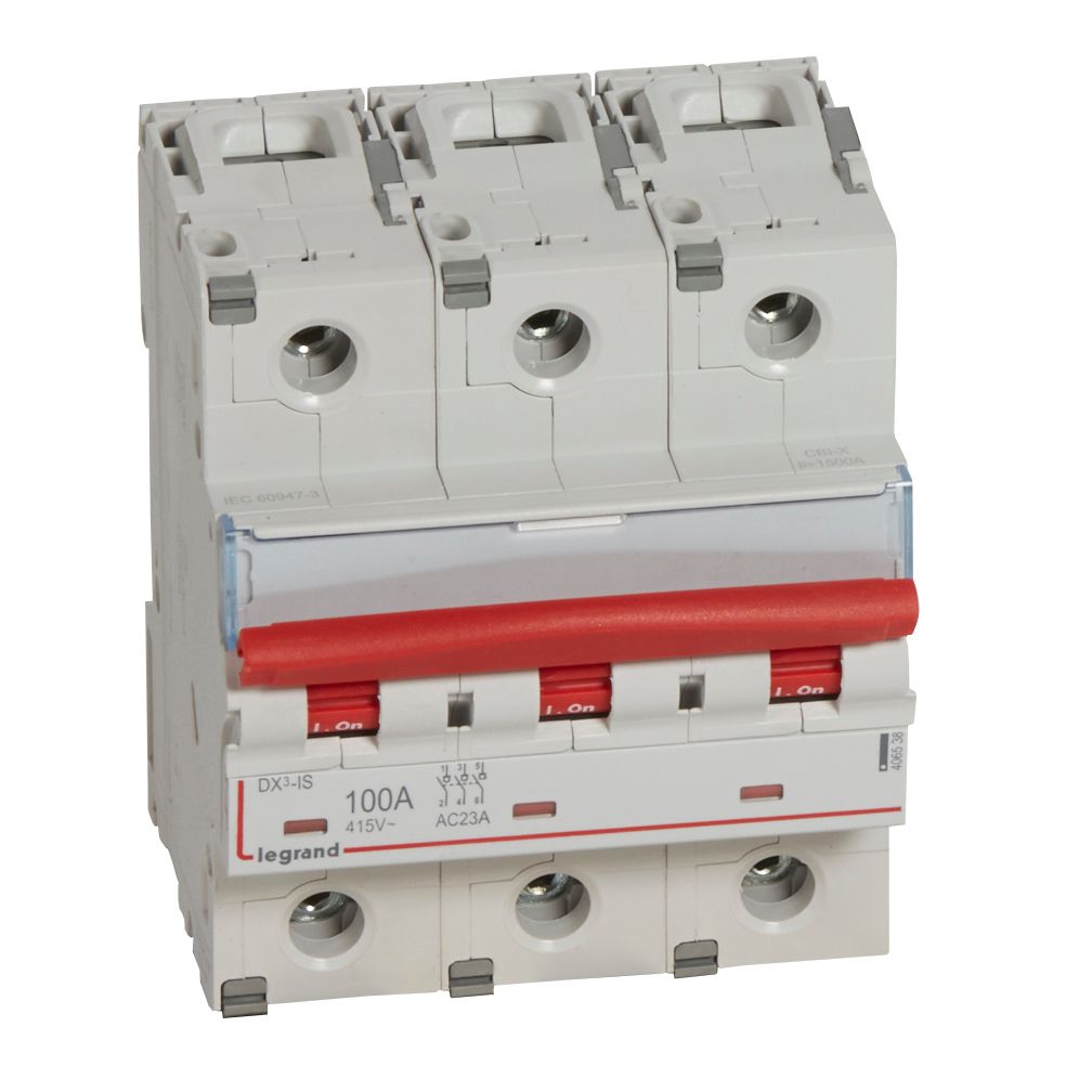 DX3 IS: modularni rastavljac, 3P, 100A, 400V, mogucnost daljinskog okidanja