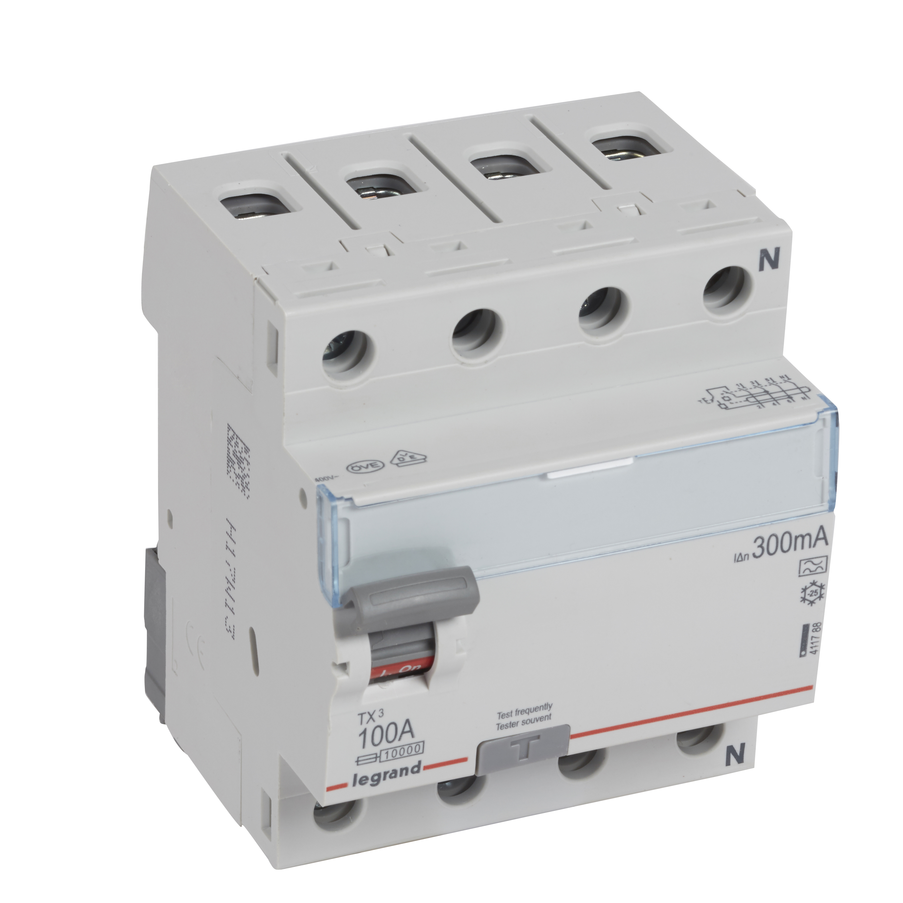 TX3: diferencijalna sklopka 4P, 100A, 300mA - tip A