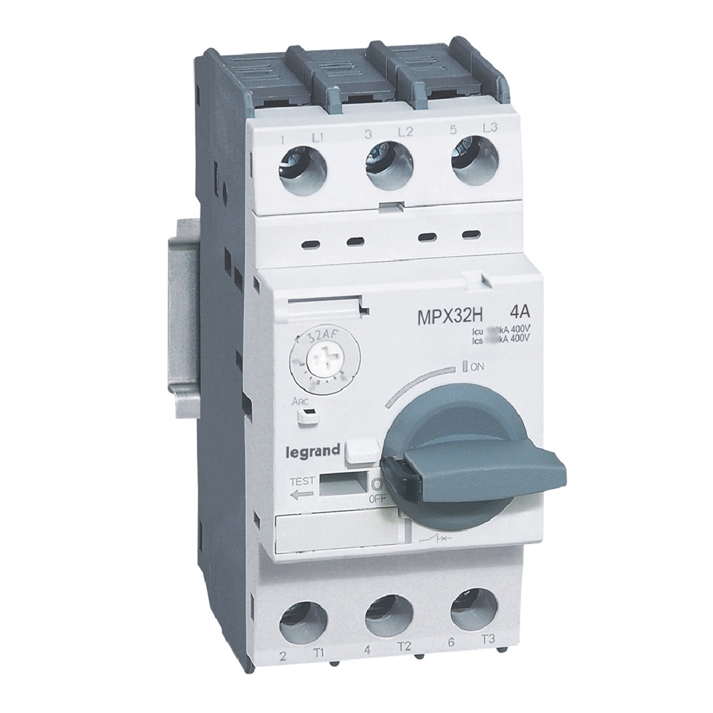 MPX3 32H: motorni zastitni prekidac , (P=1.5kW; Ir=2.5-4.0A; Im=52.0A; Icu>100kA), obrtna rucica