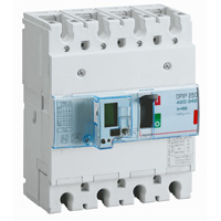 DPX3: kompakt prekidac 250A, 4P, F, FC, In=40A, Un=380/415V (Icu=36kA, Ics=100%Icu), elektronska zastitna jedinica (In=40A, Ir=0.4-1In, Isd=1.5...10In, Tr=3…15s, Tsd=0…0.5s, LCD )