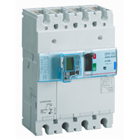 DPX3: kompakt prekidac 250A, 4P, F, FC, In=100A, Un=380/415V (Icu=70kA, Ics=100%Icu), termomagnetna zastitna jedinica (In=100A, Ir=0.8-1In, Im=5-10In), sa modulom diferencijalne zastite sa LCD (podešavanje osetljivosti: 0.03-0.3-1-3–3A, podešavanje vremena kašnjenja: 0-0.3-1-3s)