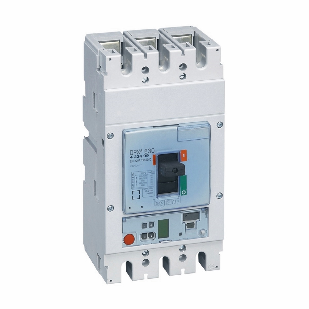 DPX3 630: kompakt prekidac, 3P, F, FC, In=320A, Un=380/415V (Icu=36kA, Ics=100%Icu), elektronska zastitna jedinica S1 (In=320A, Ir=0.4-1In, Isd=1.5...10In)