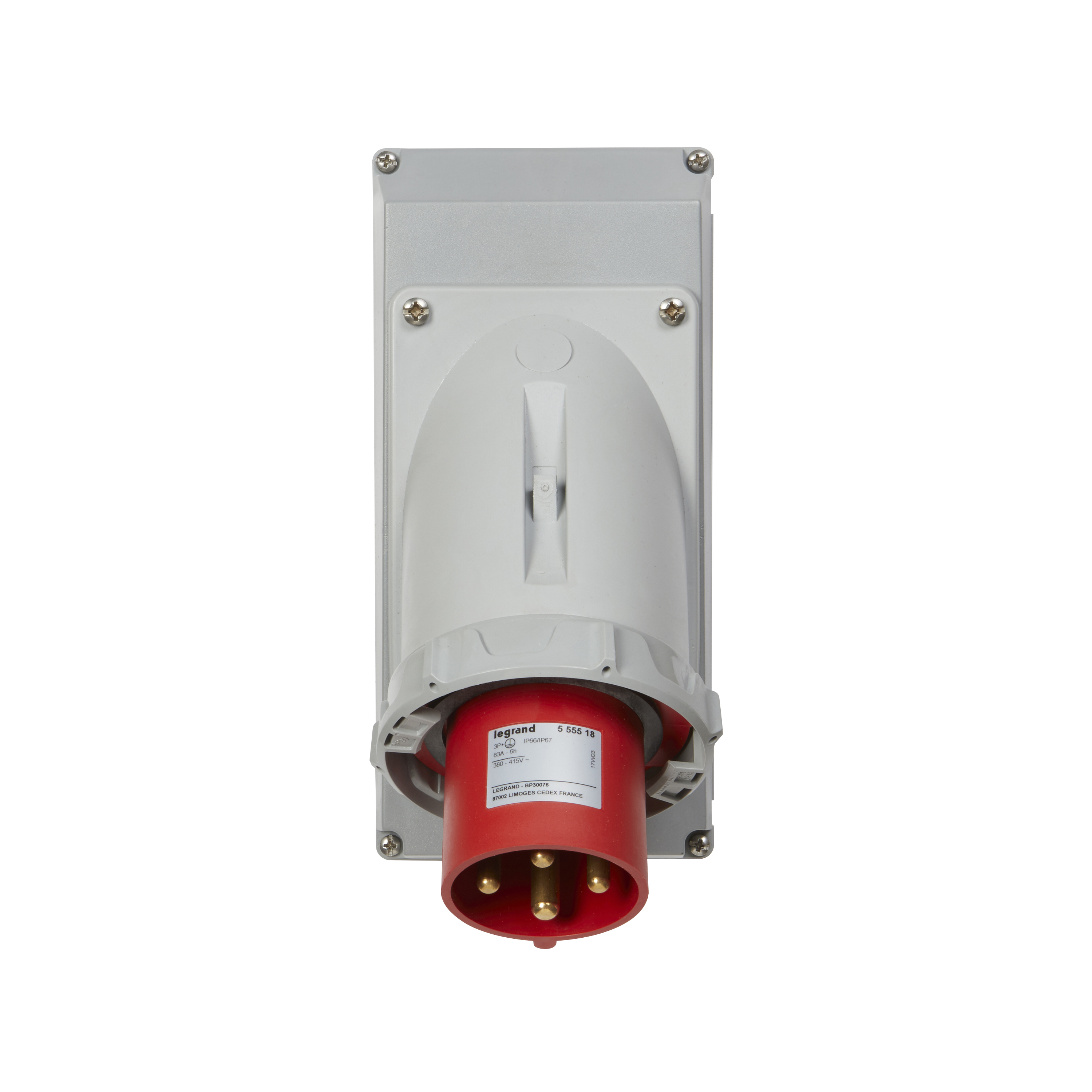 APP.INLET 63A 3P+E 415V IP67