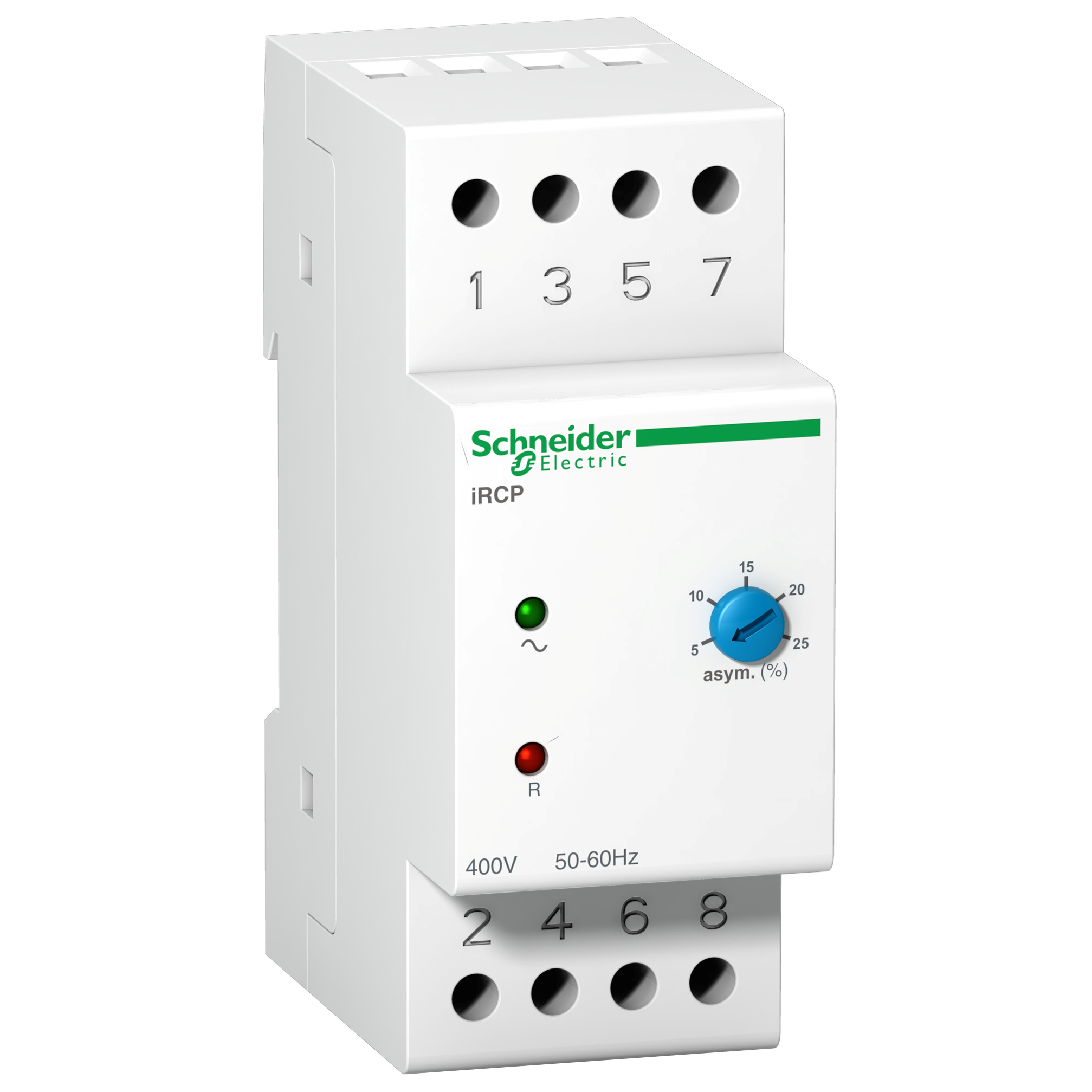 iRCP: modularno rele prisustnosti, redosleda i asimetrije faza (5...25%), kasnjenje 0.3s, 400V AC, 1CO, 8A