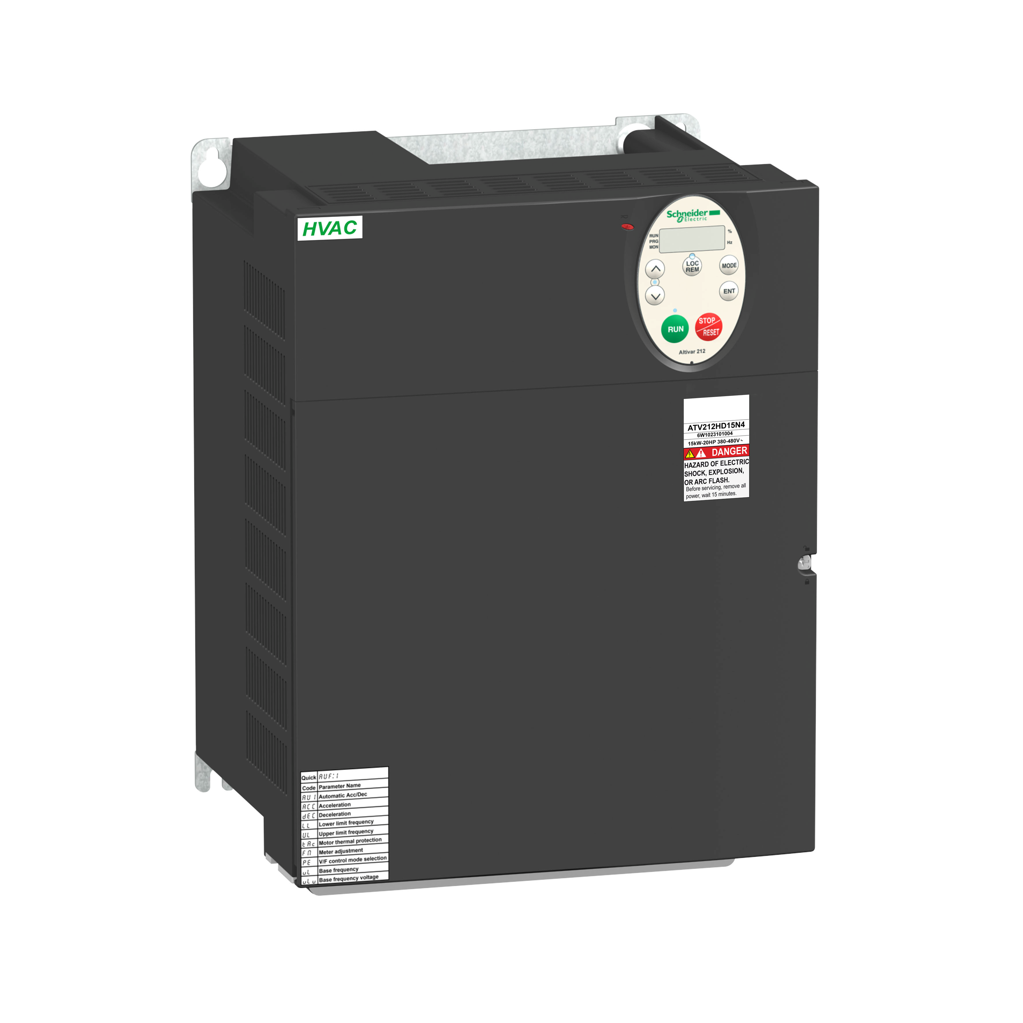 Altivar 212: frekventni regulator brzine trofaznih asinhronih motora (P=15kW), 3F, 380...480V AC, sa EMC filterom C2, IP21