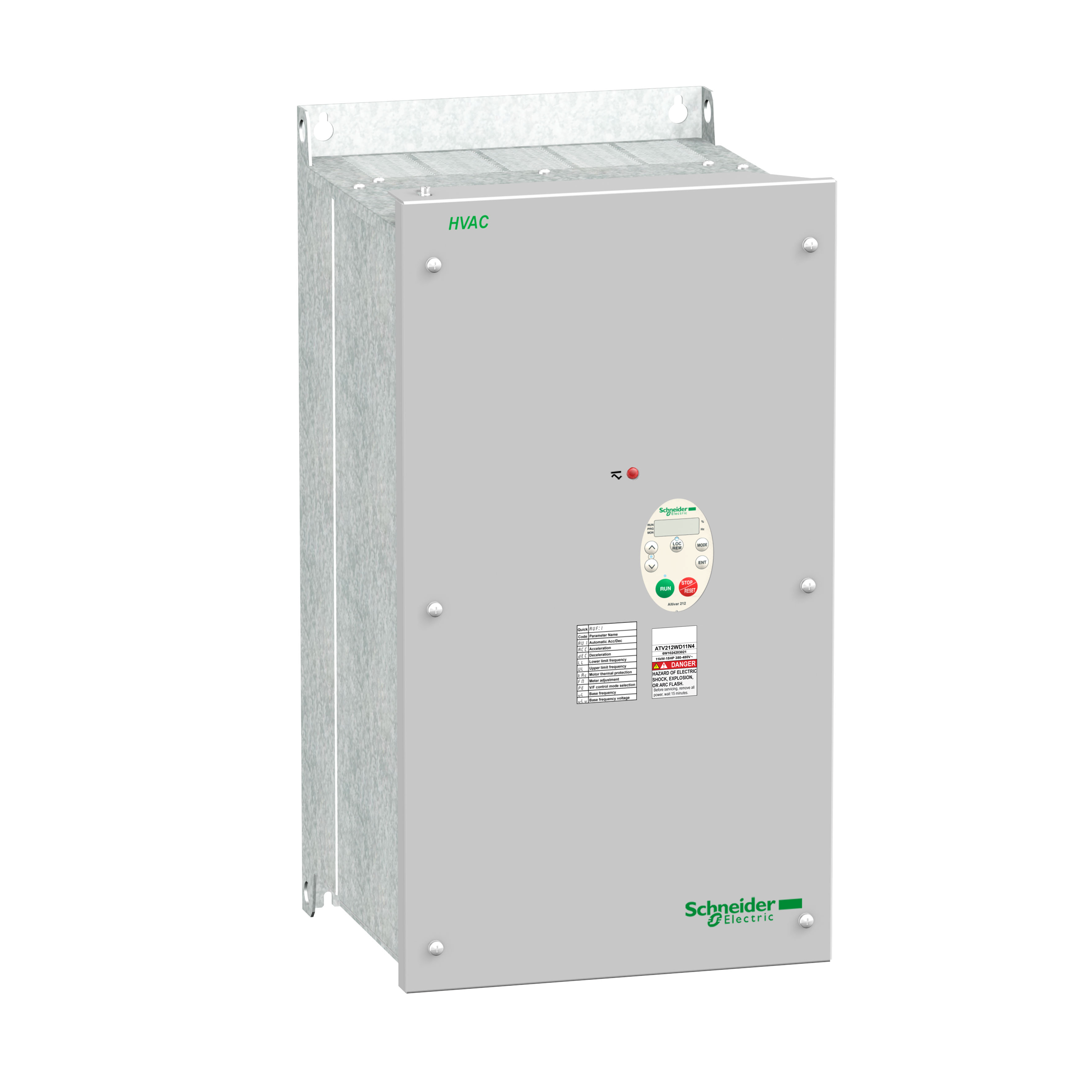 Altivar 212: frekventni regulator brzine trofaznih asinhronih motora (P=15kW), 3F, 380...480V AC, sa EMC filterom C2, IP55