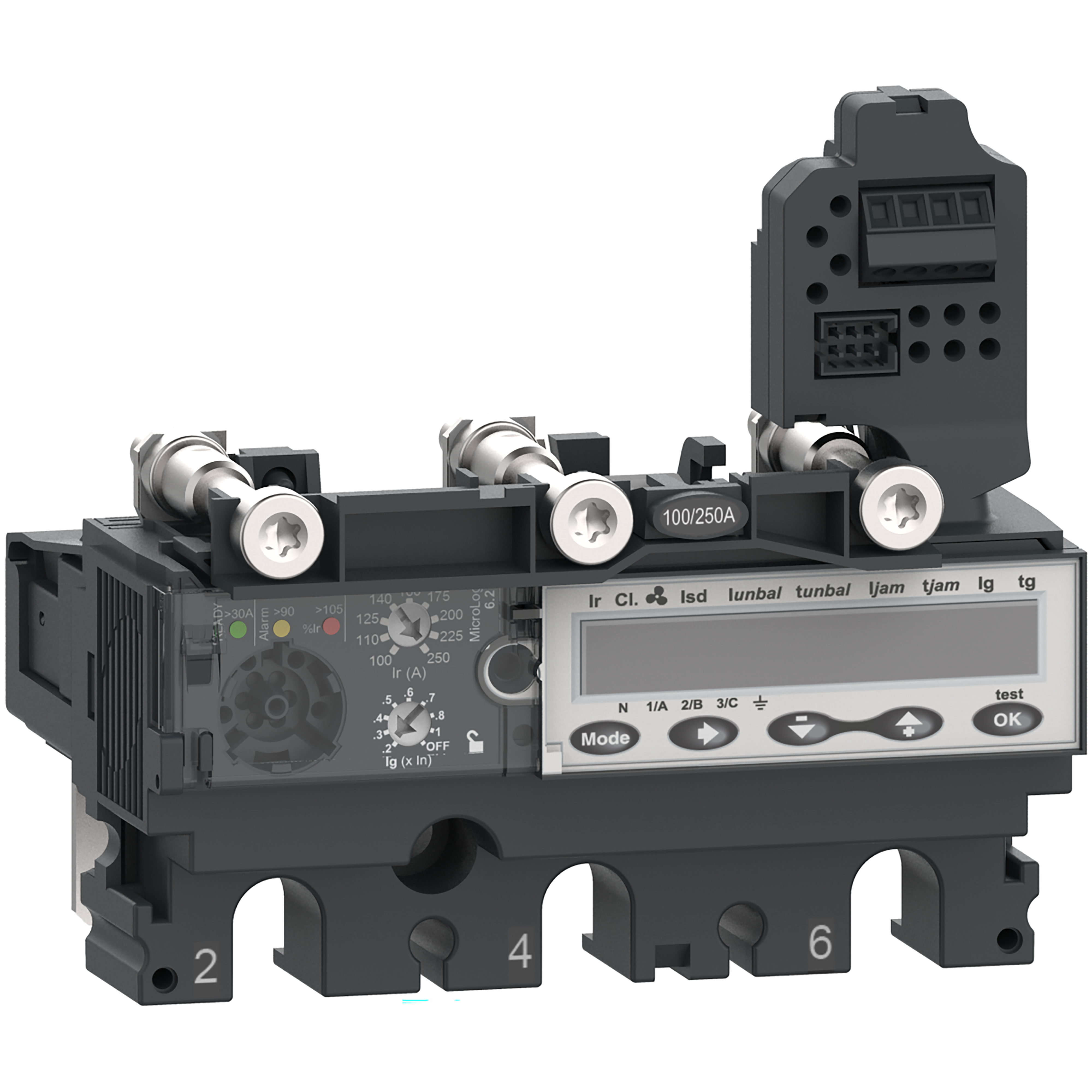 Elektronska zastitna jedinica Micrologic 6.2 E, 3P, za NSX100/160/250 (In=40A, Ir=18…40A, Isd=1.5-15In)