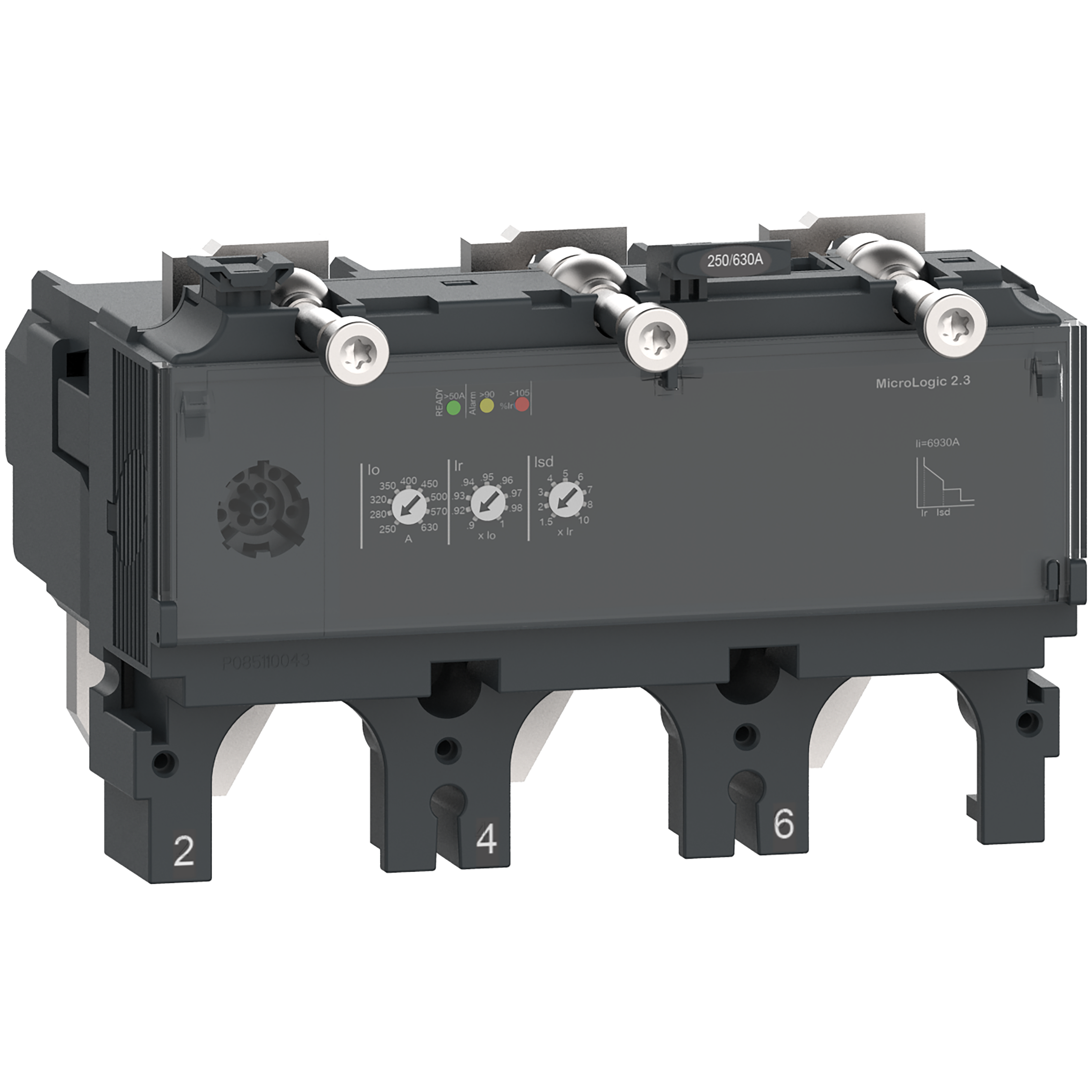 Elektronska zastitna jedinica Micrologic 2.3, 3P, za NSX400/630 (In=250A, Ir=70...250A, Isd=1.5-10Ir)