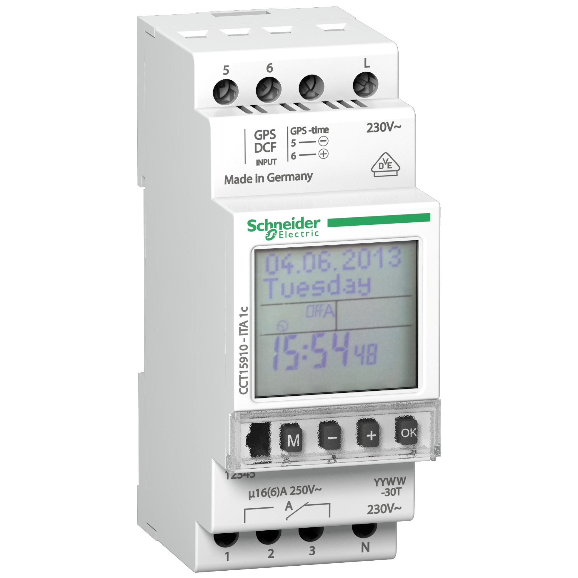 ITA: programbilni vremenski automat jednokanalni, 24h/7 dana/godina, 230 V AC, minimalni int. 1 min