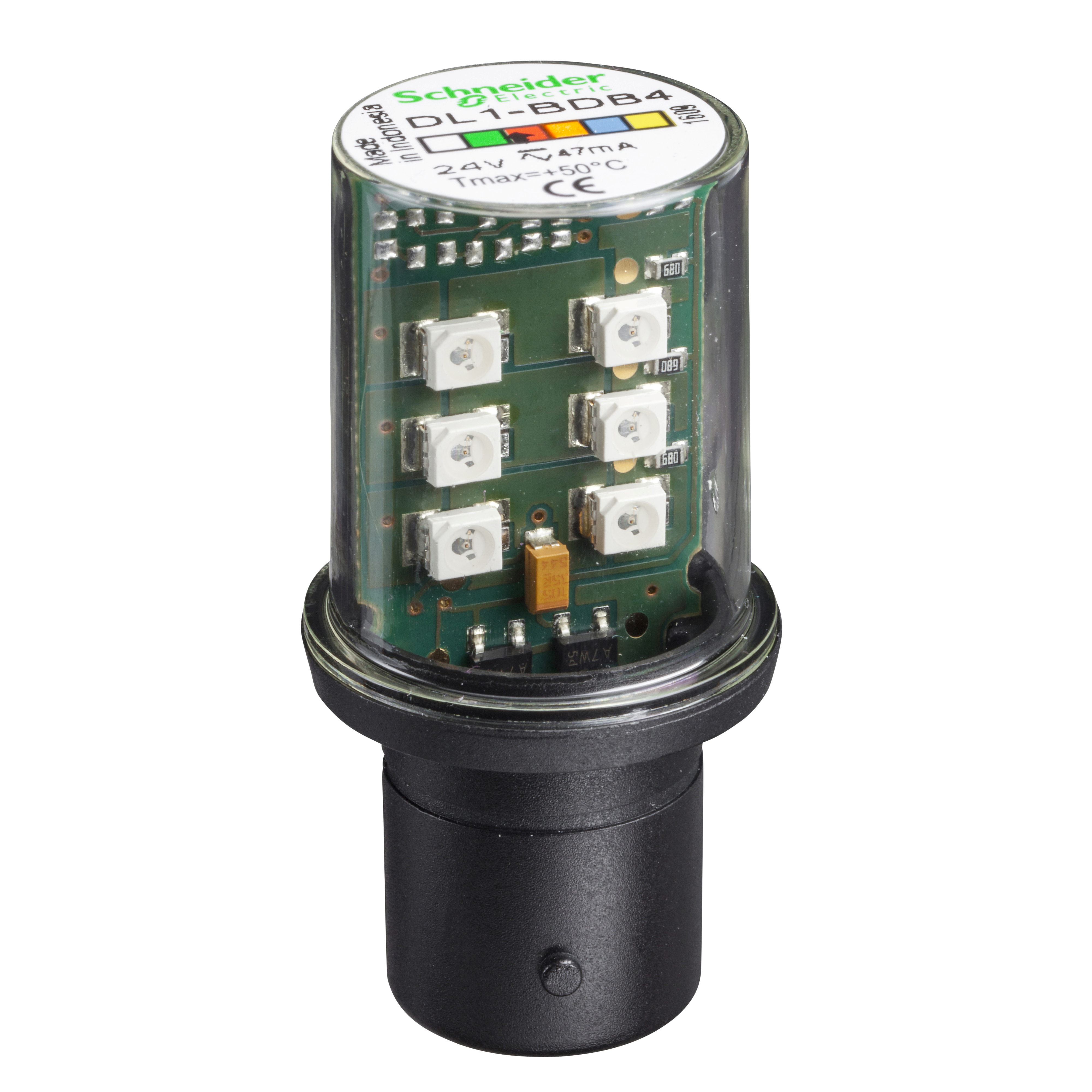 LED sijalica, BA 15d, 24 V AC/DC, crvena