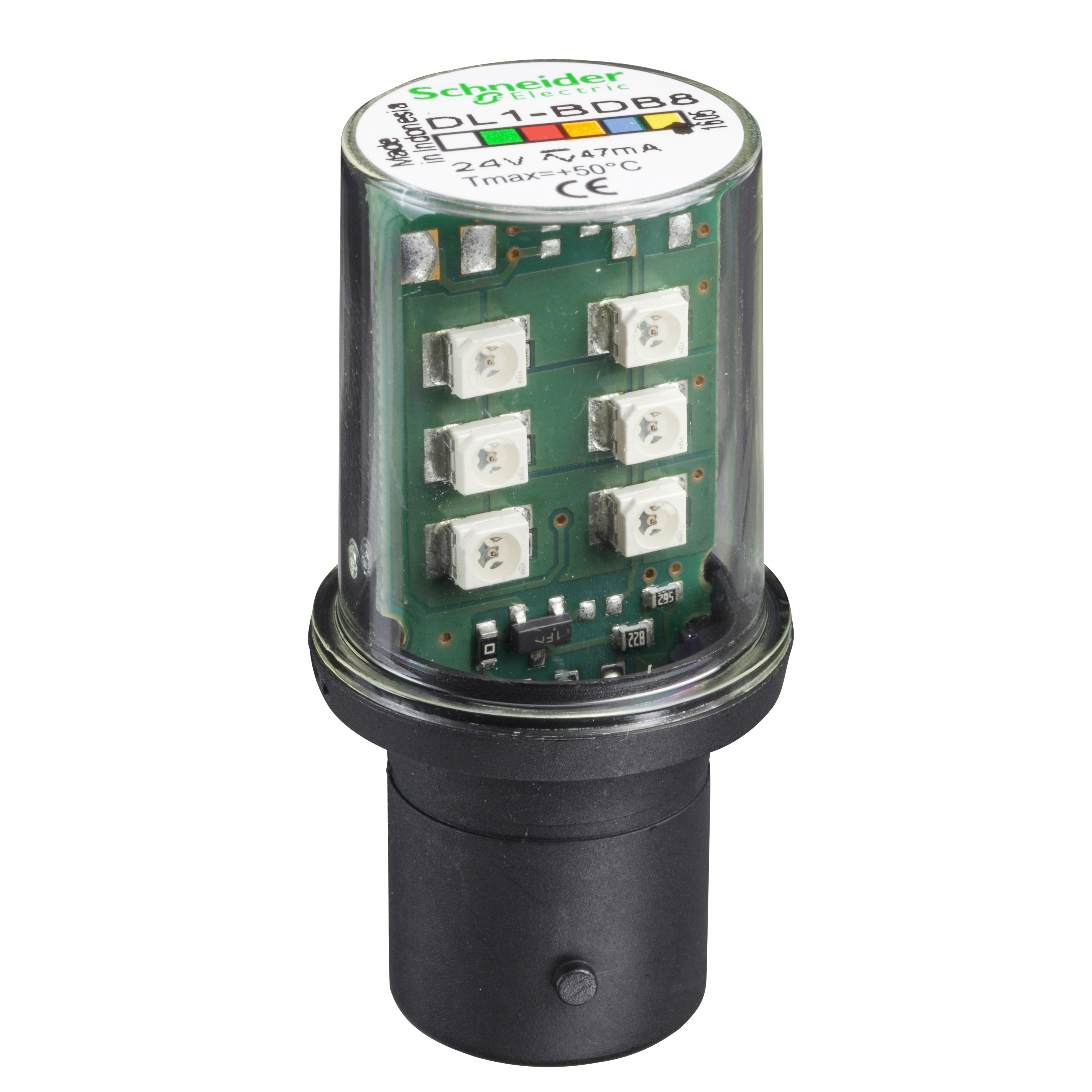 LED sijalica, BA 15d, 24 V AC/DC, zuta