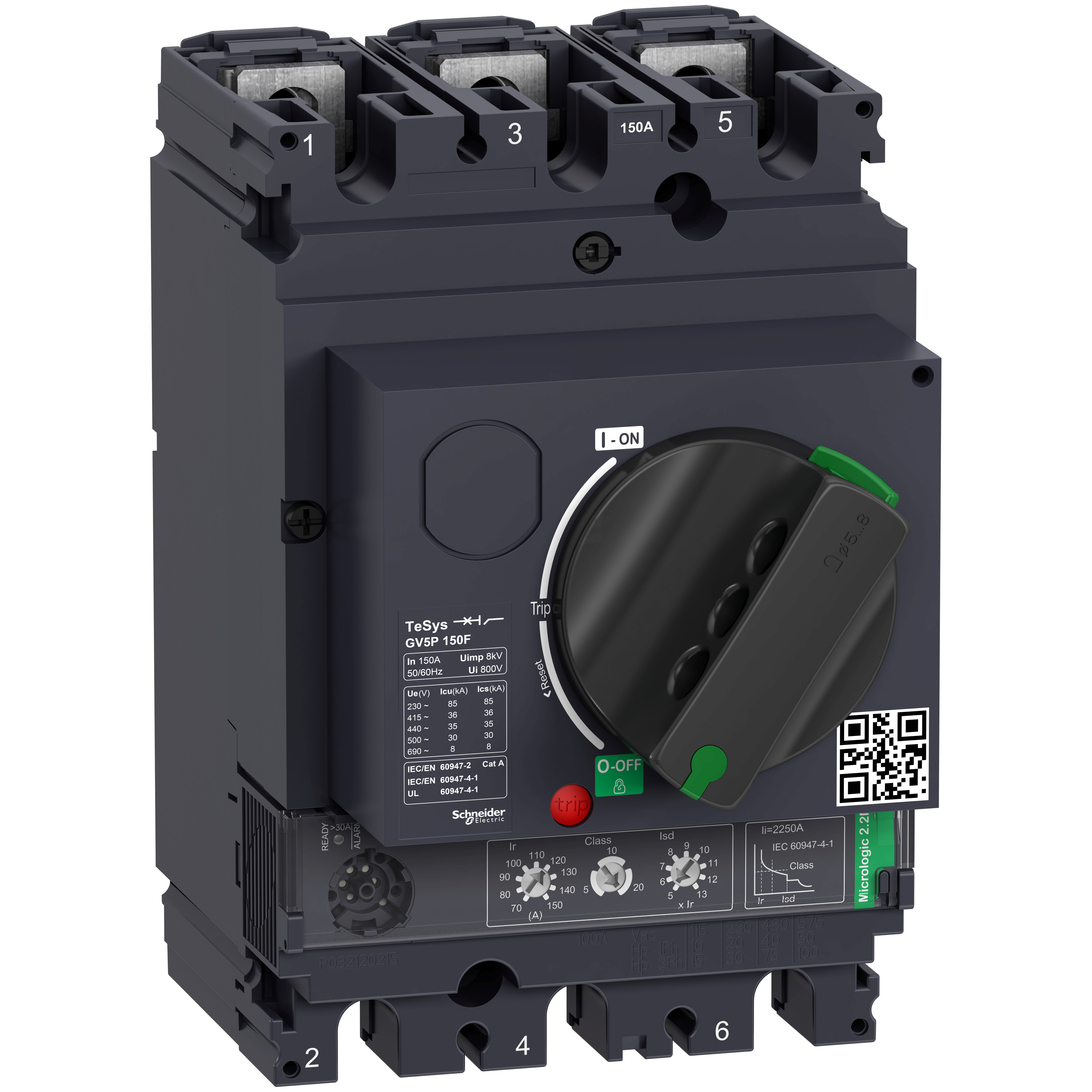 GV5P150F 3P 36KA MOTOR CIRCUIT BREAKER