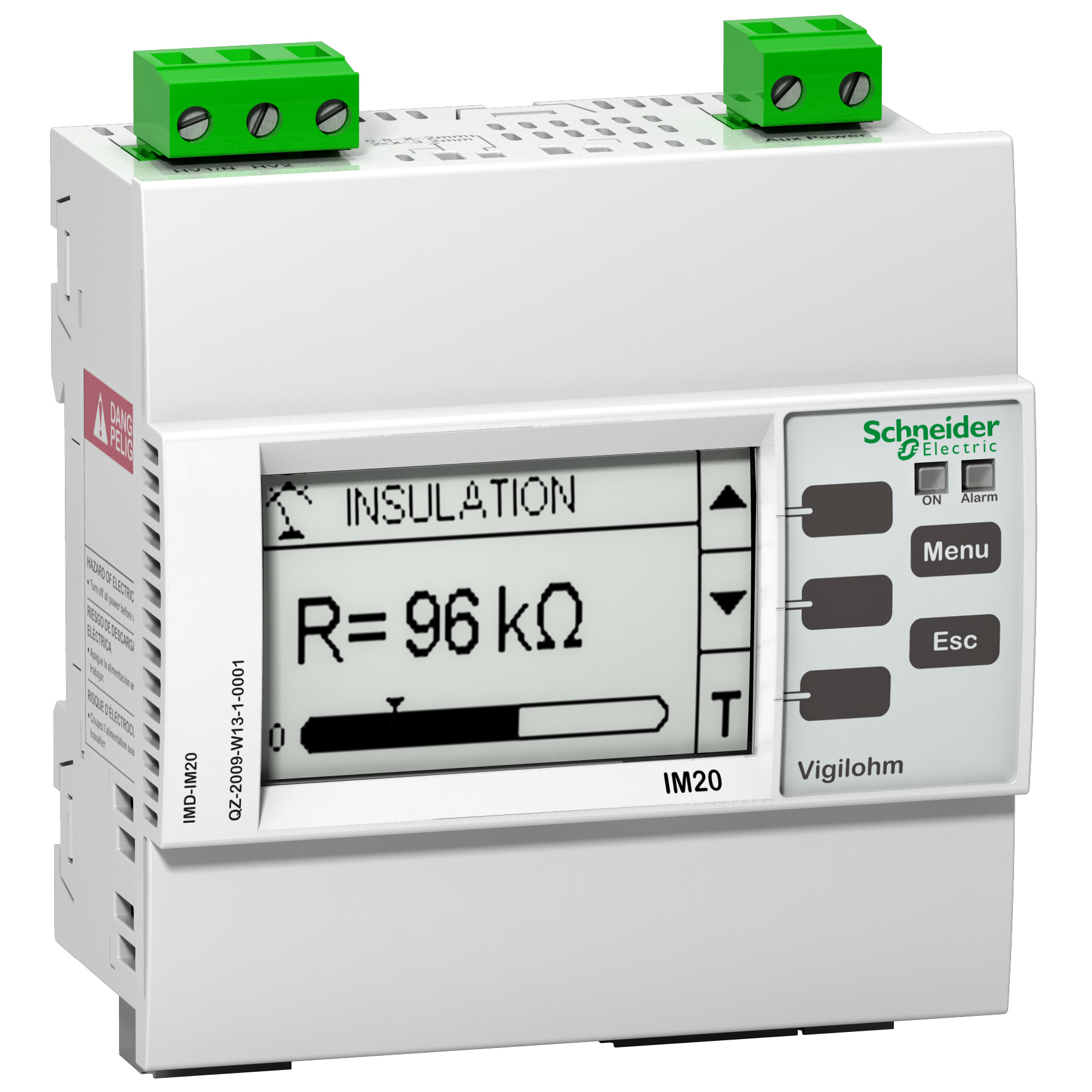 Vigilohm IM20: kontrolnik izolacije za bolnicke uslove, AC/DC IT sistem, 0,1kohm...10Mohm, Modbus