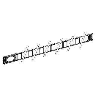 Canalis KN: kanalni razvod 100A, kruti, 3P+N+E, L=3m, sa mogucnoscu 6 otcepa