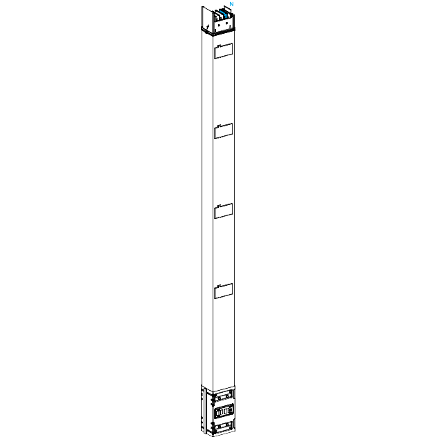 Canalis KS: kanalni razvod 630A, kruti, 3L+N+PE, 4 otcepa, L=2500mm