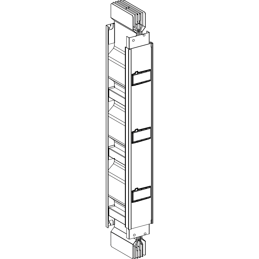 Canalis KTA: kanalni razvod 800A, kruti, sa 3 prikljucka za plug-in otcepne kutije 3L+N+PE, L=2m, IP55