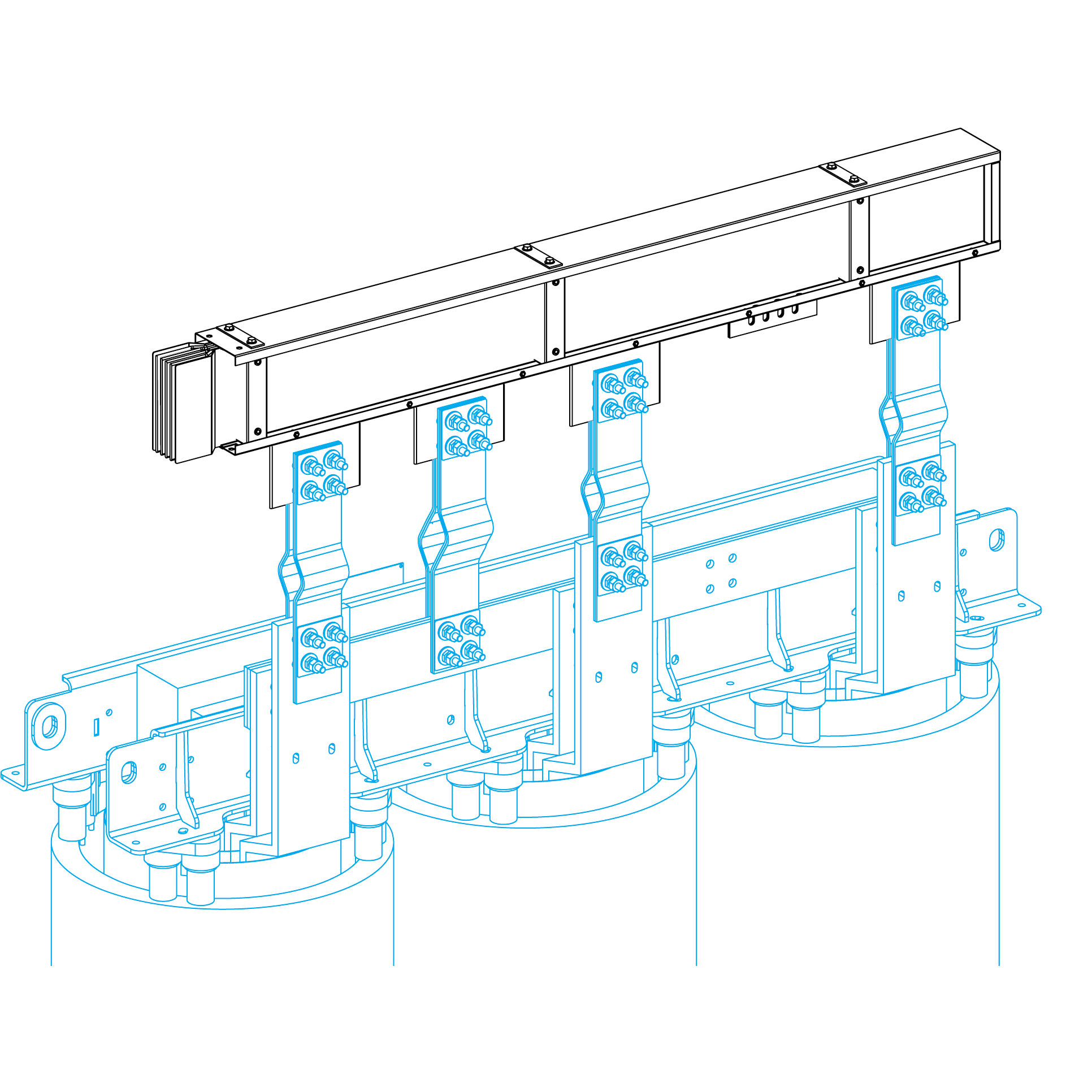 Canalis KTA: napojna jedinica za suvi transformator, 3L+N+PE, 1600A, N2