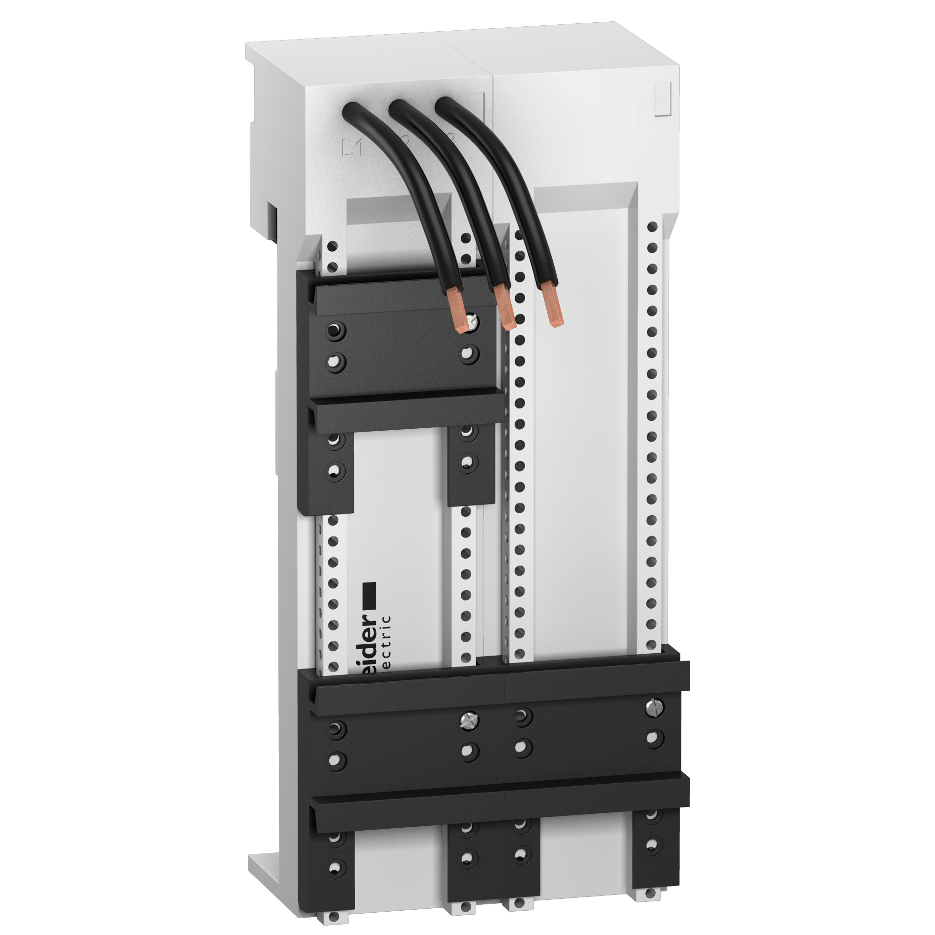 Dvostruki adapter za montazu GV2 motornog prekidaca i LC1D, LC1K i LP4K06-12 kontaktora na sabirniski sistem 60mm, 25A, 90x200mm