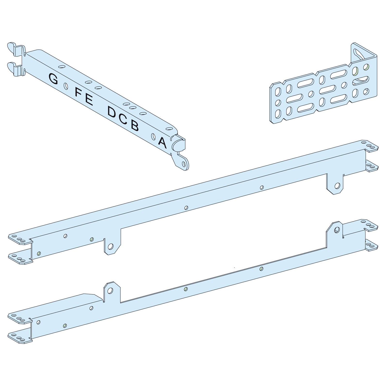 Prisma SeT P: montazna ploca za automatski changeover NSX 400/630, horizontalni