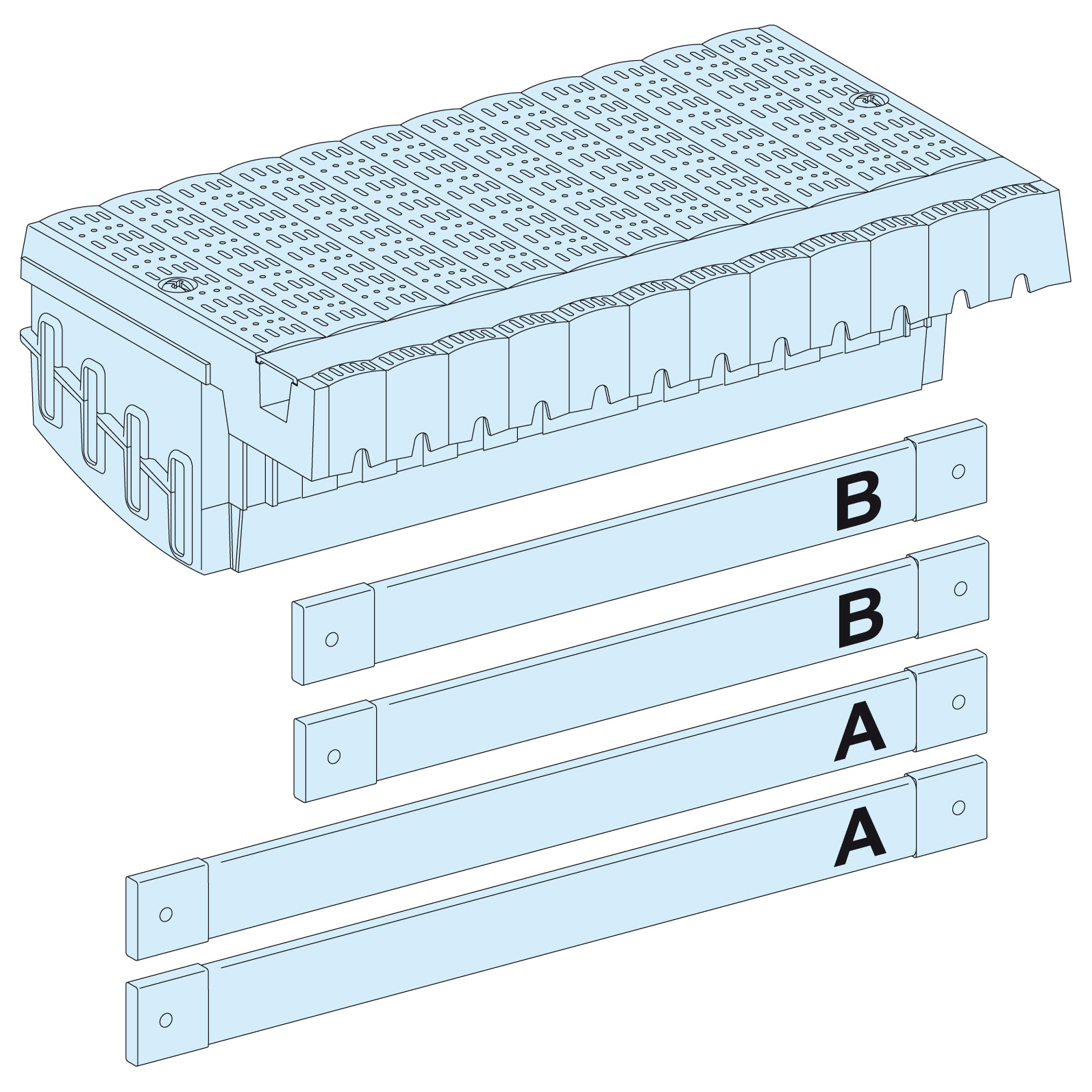 Linergy FC: Polypact blok sa konekcijom na vertikalne ravne ili Linergy sabirnice za NSX100/250, 3x4P, F ili plug-in, 672A