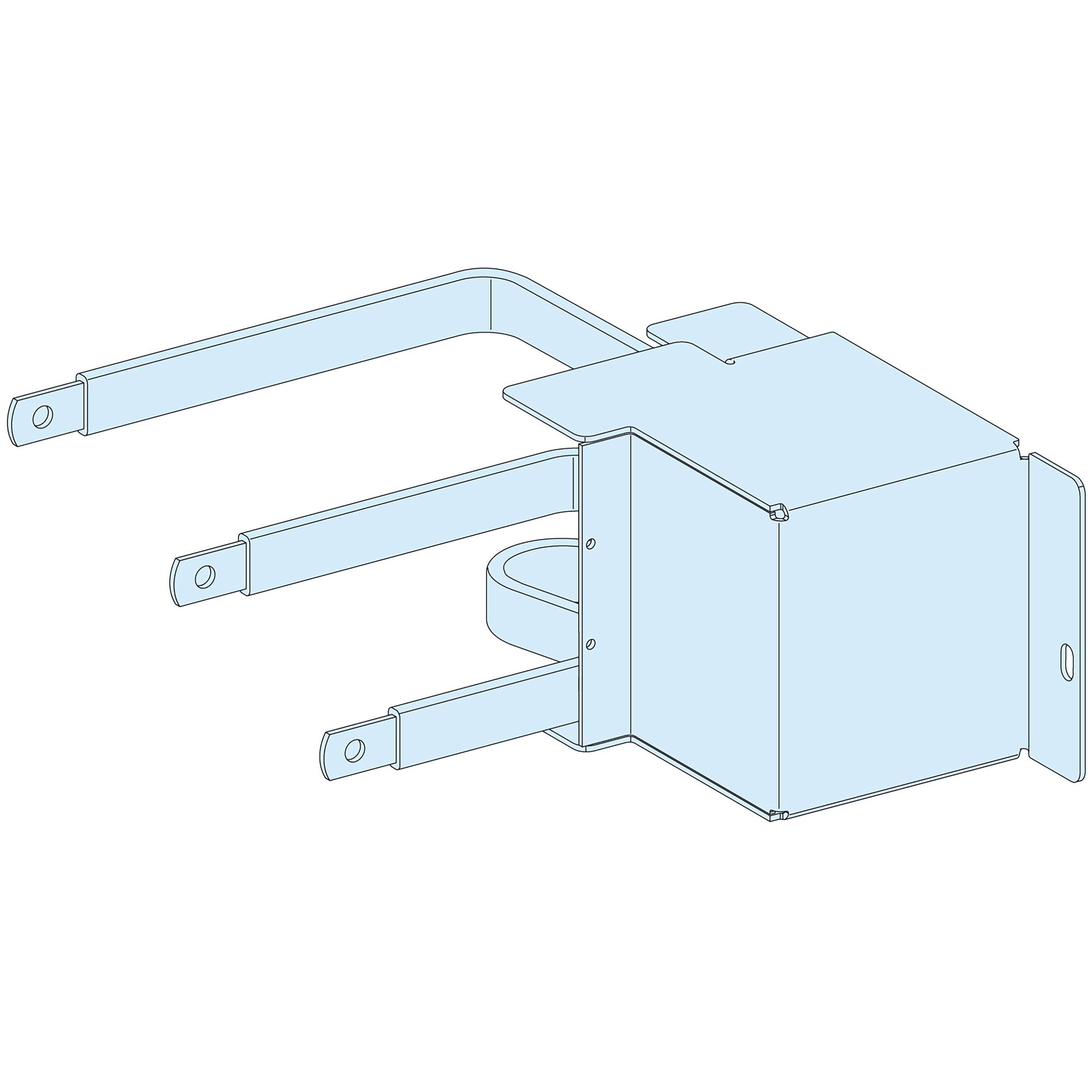 Prisma SeT P: konekcija na vertikalne Linergy LGY sabirnice za NSX100/250, 3p, plug-in, horizontalno