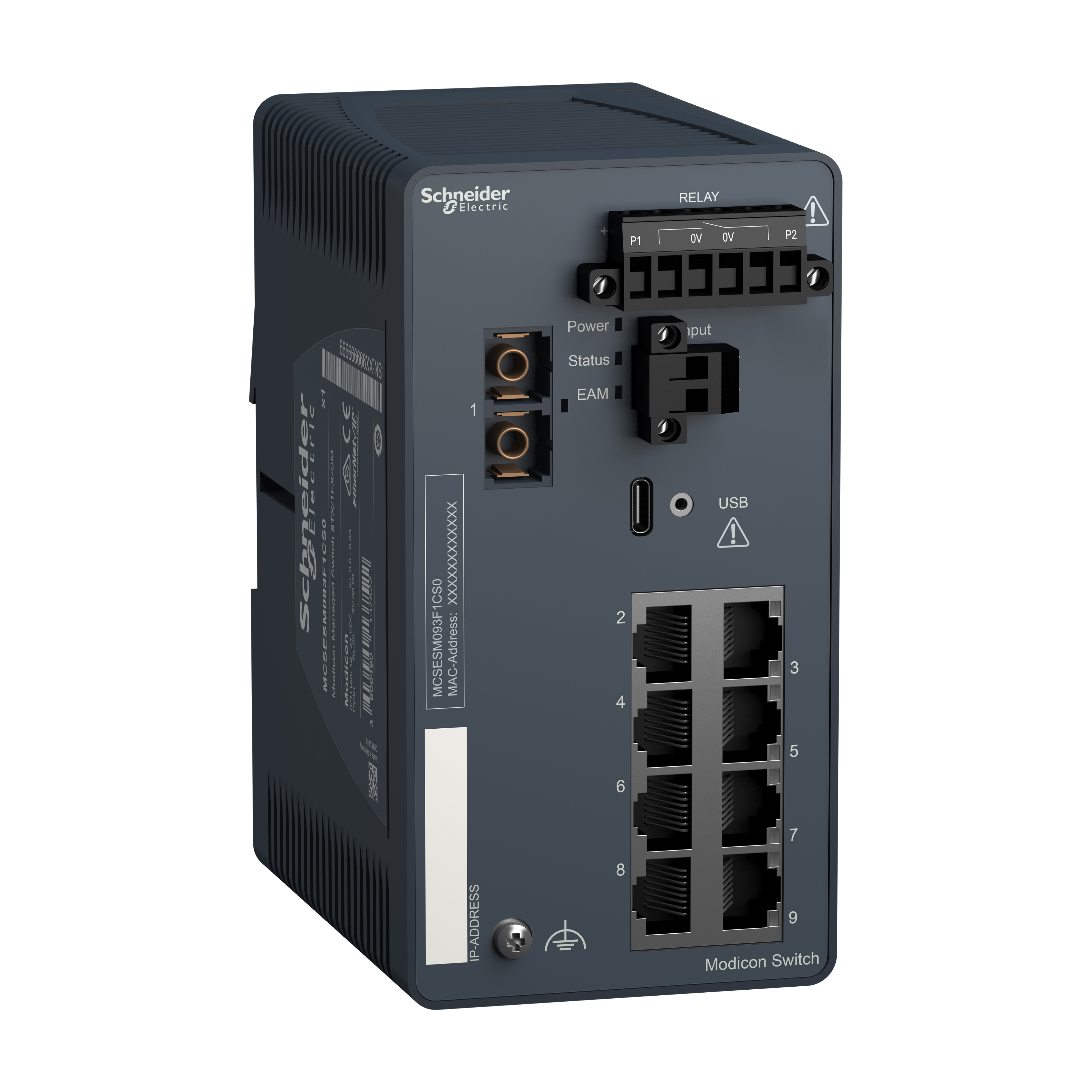 MODICON MANAGED SWITCH 8TX/1FX-SM