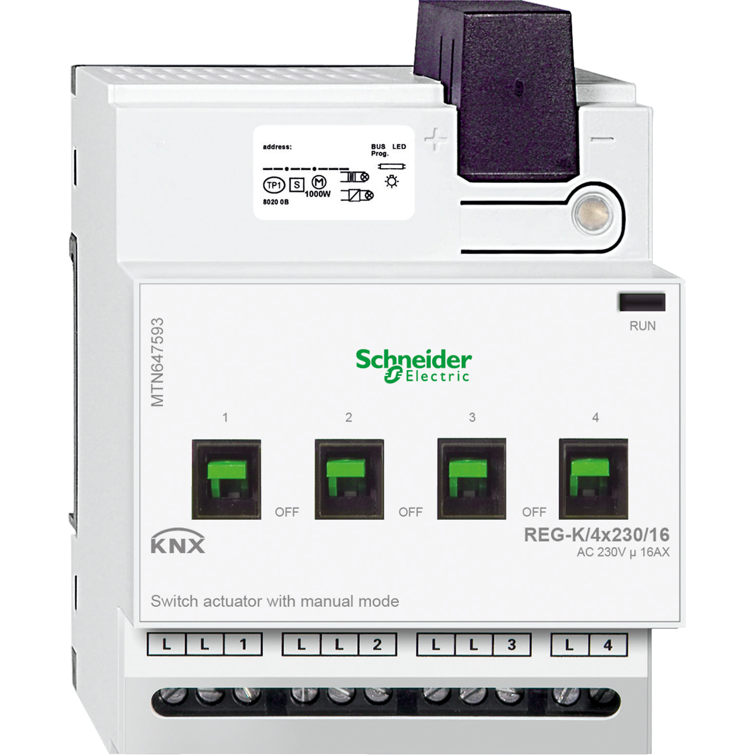 KNX SW.ACT.REG-K/4X230/16 W.MAN.MODE