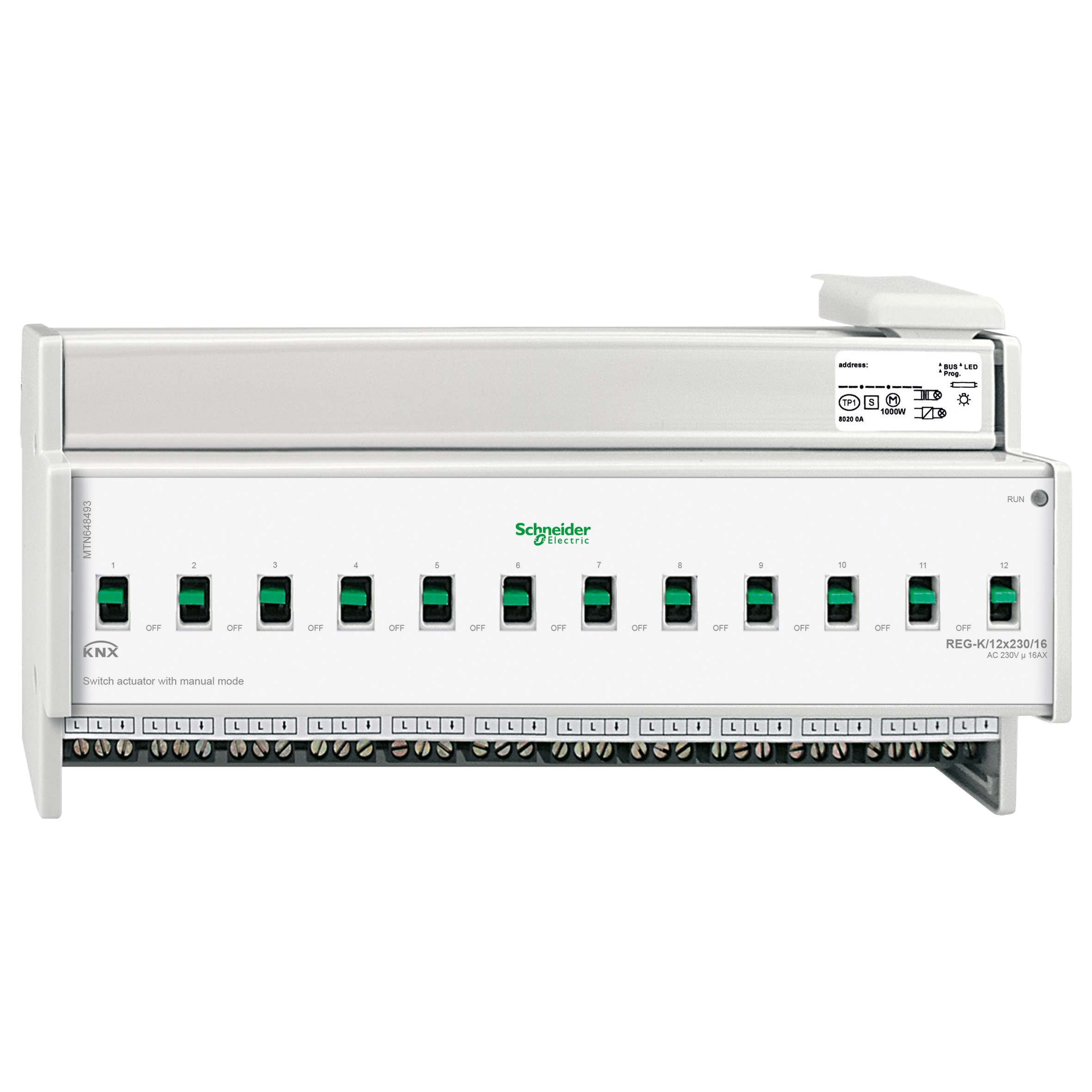 KNX SW.ACT.REG-K/12X230/16 W.MAN.MODE