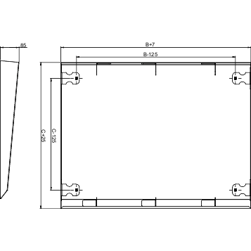 Spacial SM/SF: zastitni krov, 1200x400mm