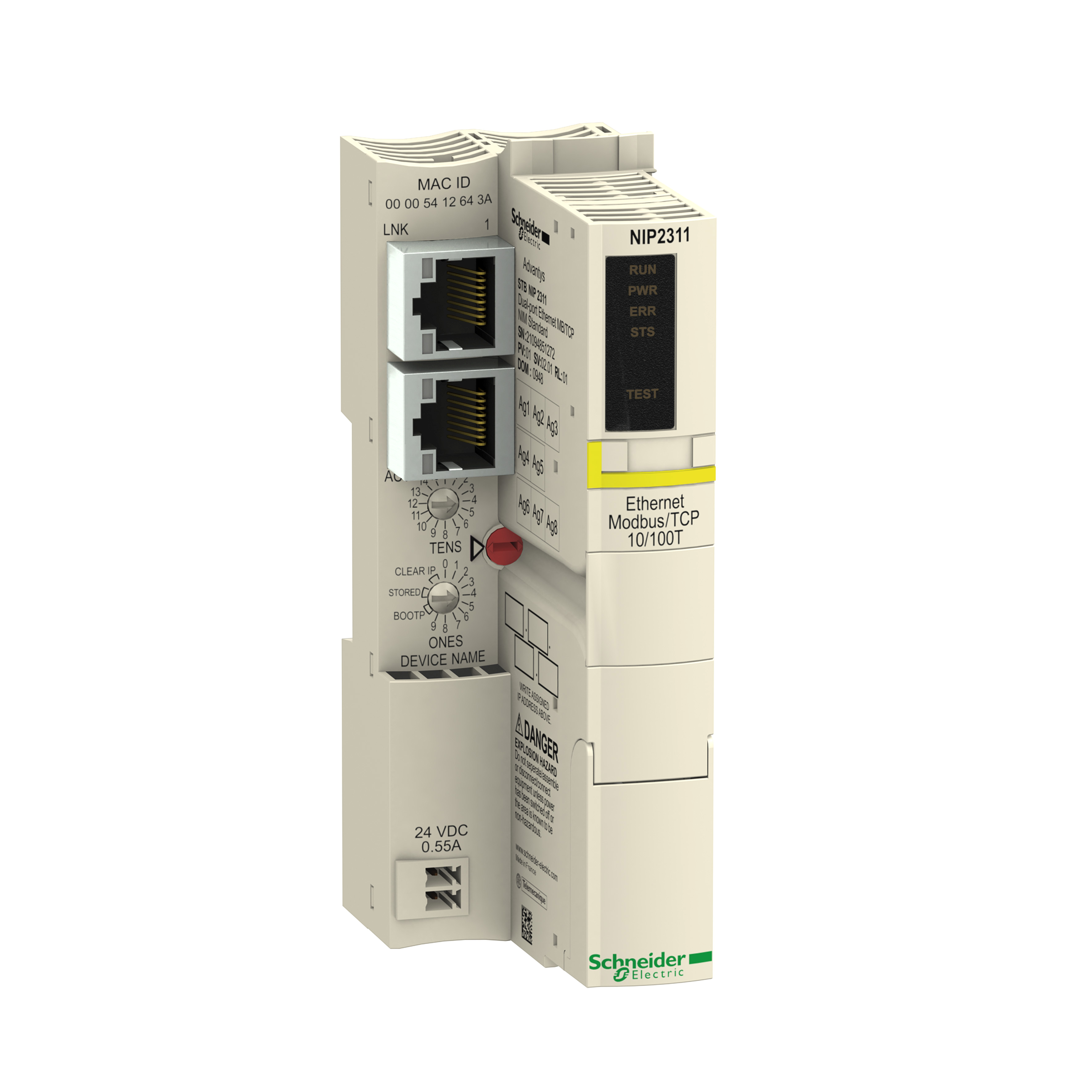 STANDARD ETHERNET MODBUS TCP/IP