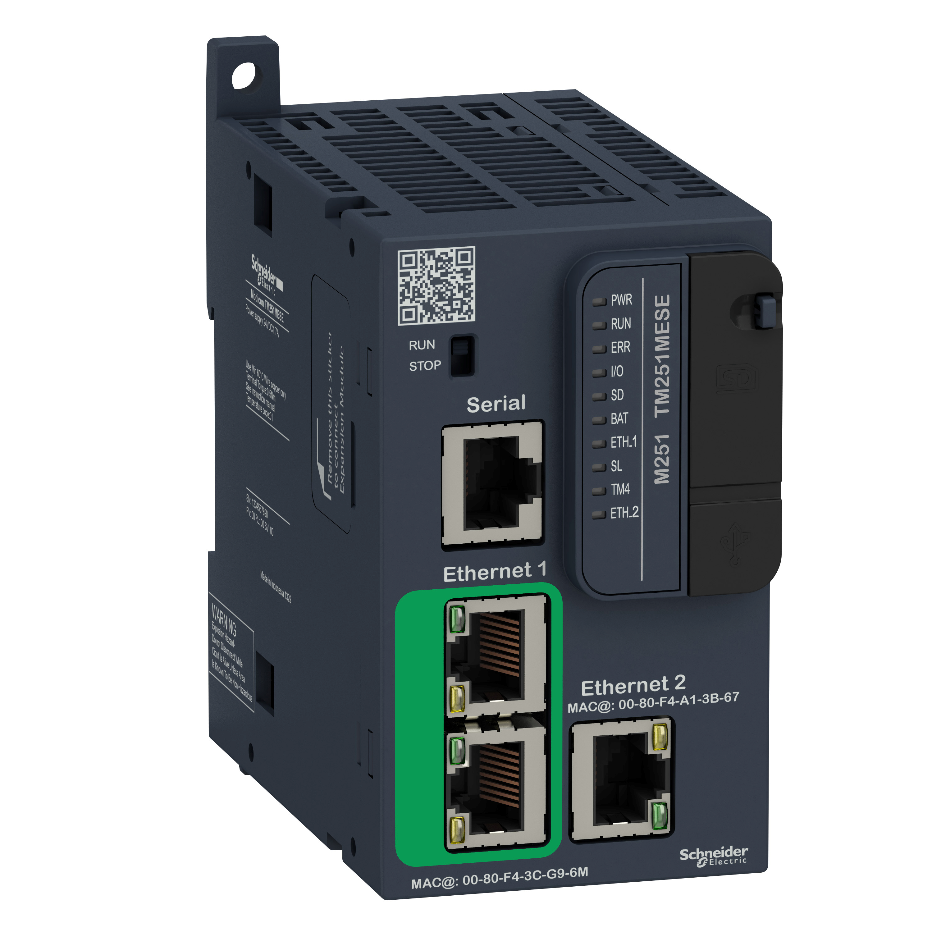 Modicon M251: logicki kontroler, 2x Ethernet, 24V DC