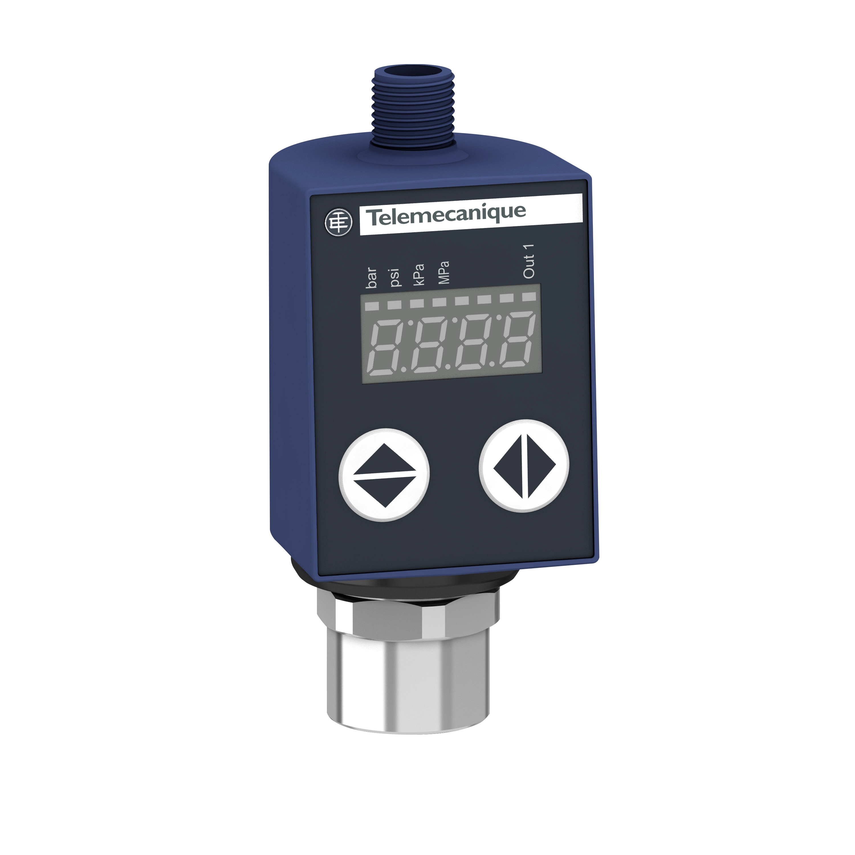 OsiSense XM: senzor pritiska za ulja, cistu vodu, vazduh, rashladne fluide 0.8…10 bar, G1/4, 24VDC, 4…20mA, PNP, M12