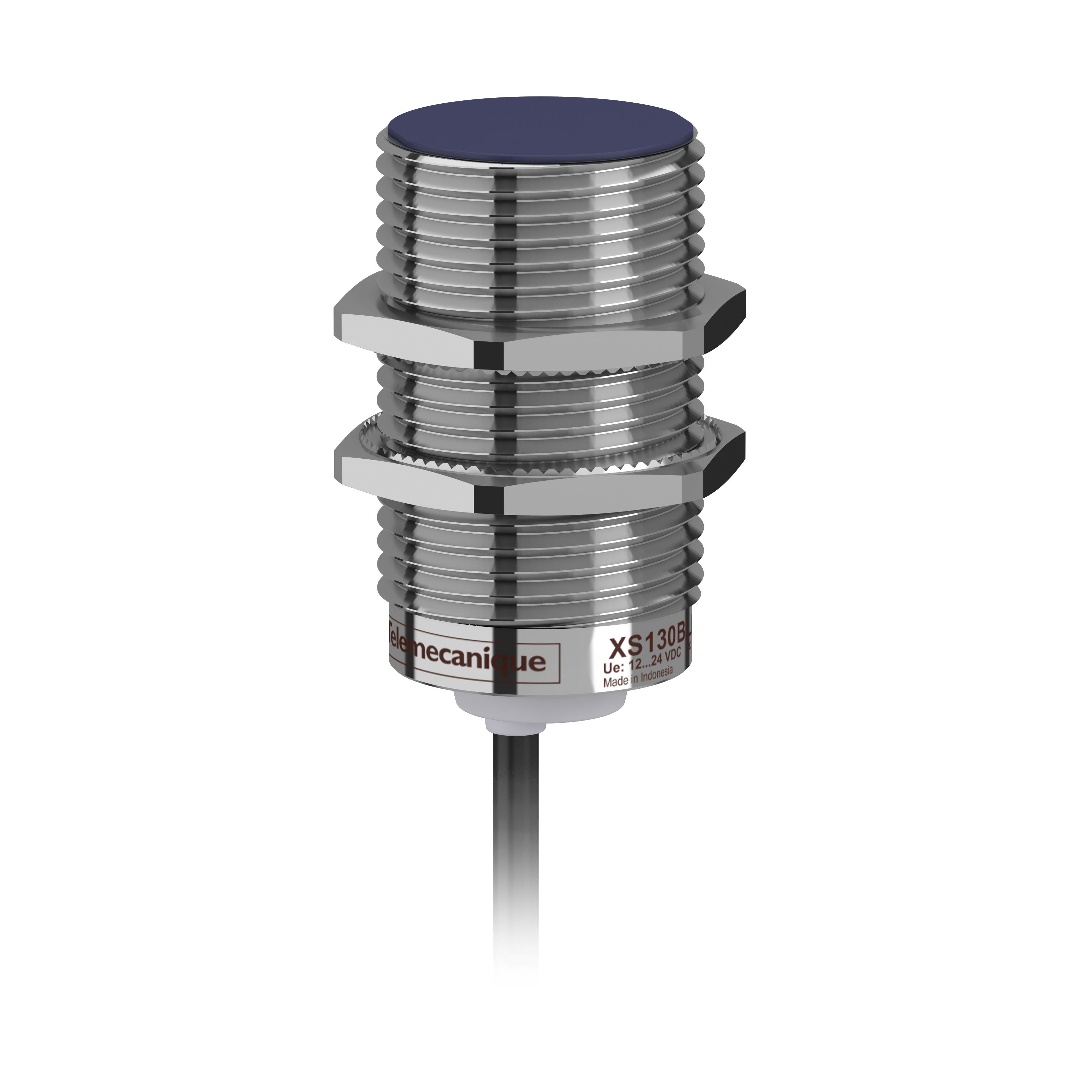 Induktivni senzor za ugradnju u metal sa 2m kabla, L=51,3mm, M30, Sn=10mm, tip 3 provodnika, PNP, 1NO, napon napajanja 12-24V DC, IP 67