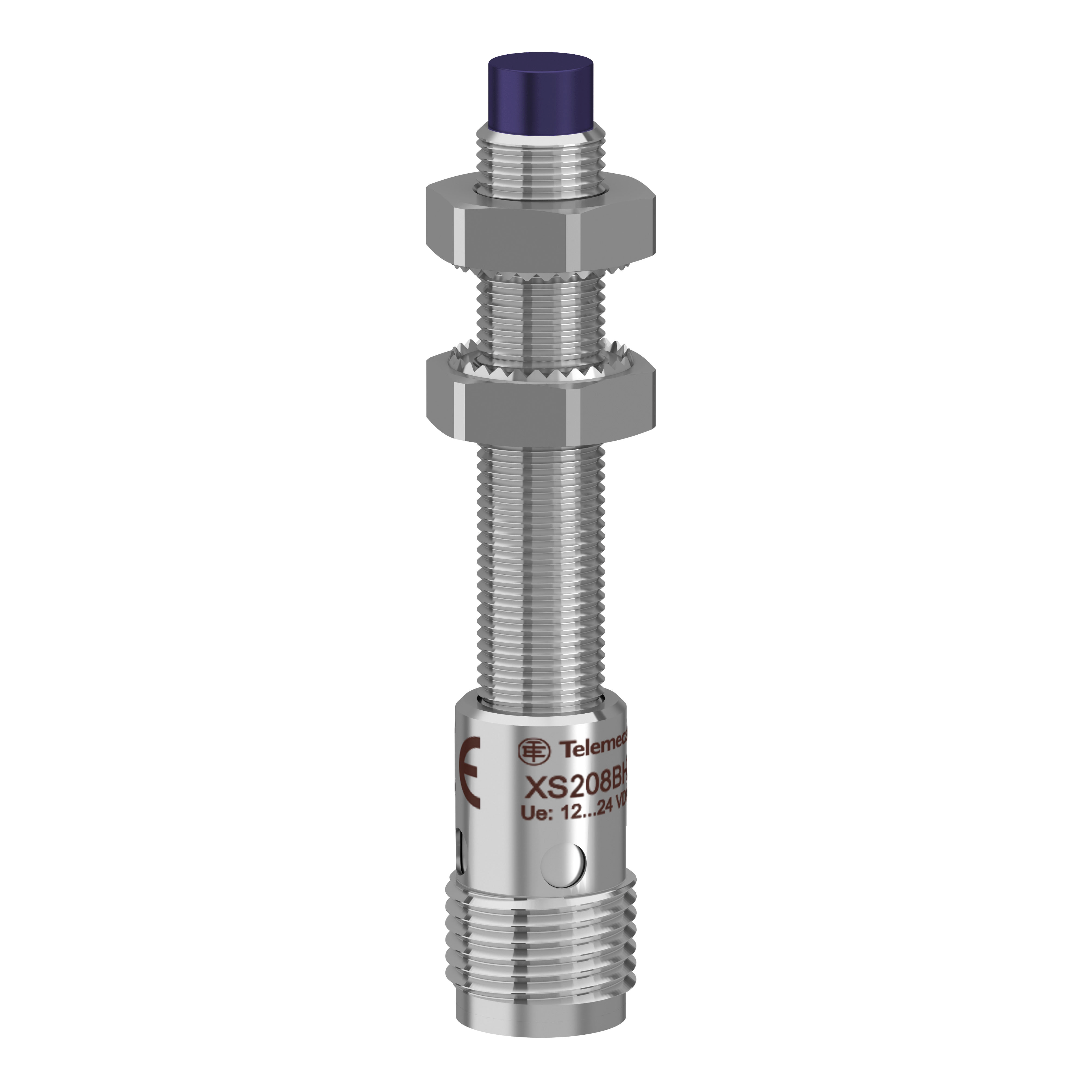 OsiSense XS: induktivni senzor, navoj M8, L=61.4mm, Sn=2.5mm, 12..24VDC, M12, IP67