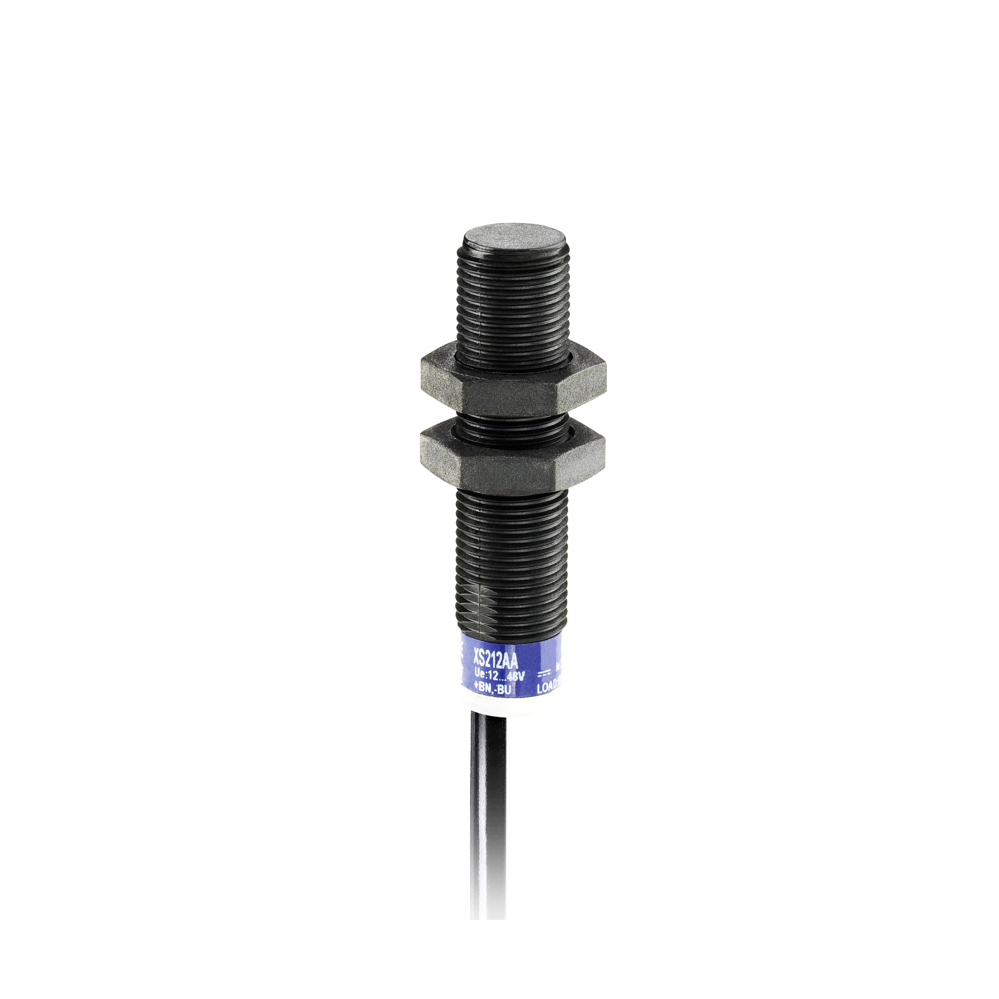 OsiSense XS: induktivni senzor, navoj M12, L=50mm, Sn=7mm, 12..48VDC, sa kablom l=2m, IP68