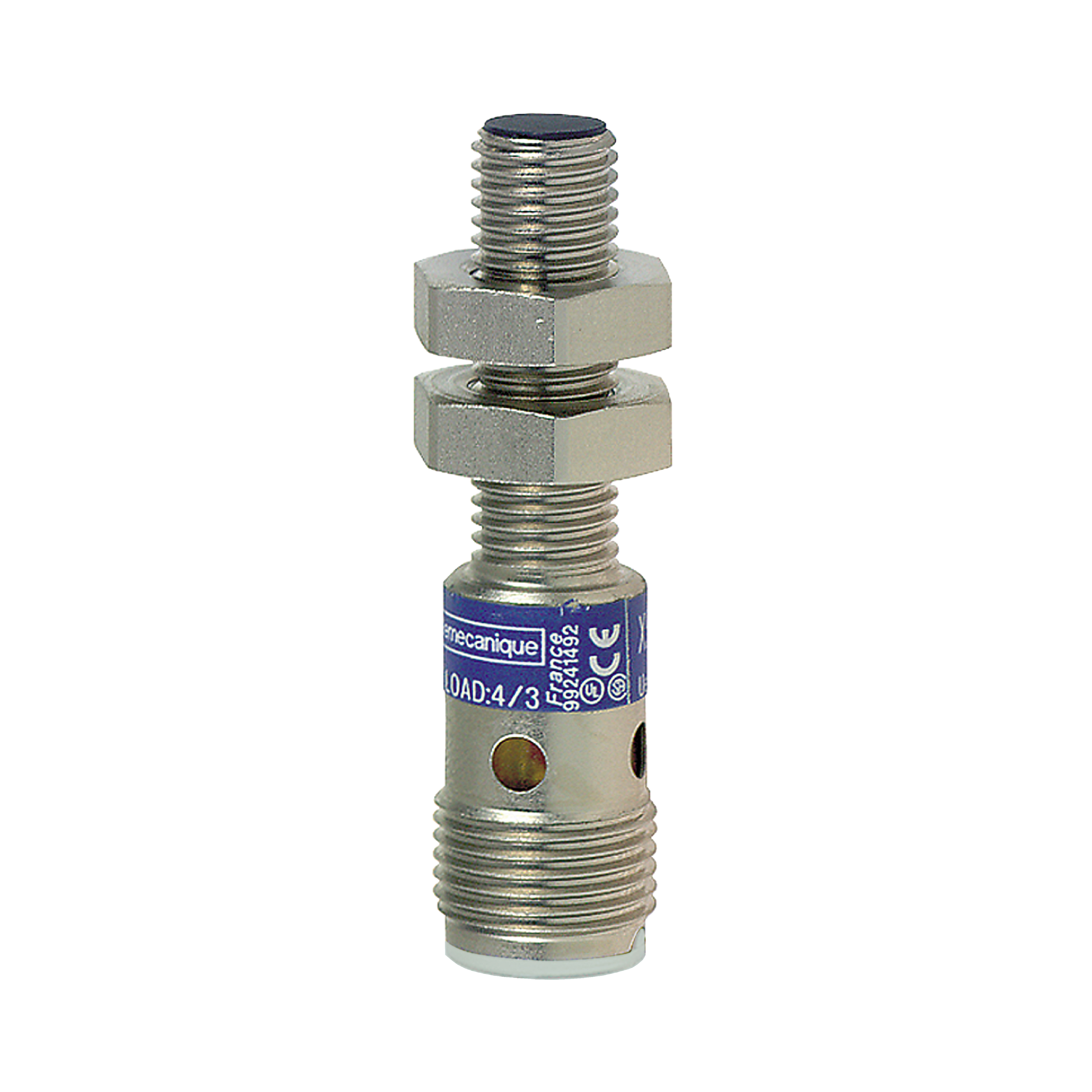 Induktivni senzor fi 8mm, metalni, za ugradnju u metal, M12 konektor, Sn=2,5mm, tip 3 provodnika PNP, NO, napon napajanja 12 - 48V DC, IP 67